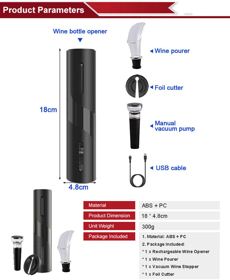 EasiPour™ Electrical Wine Opener