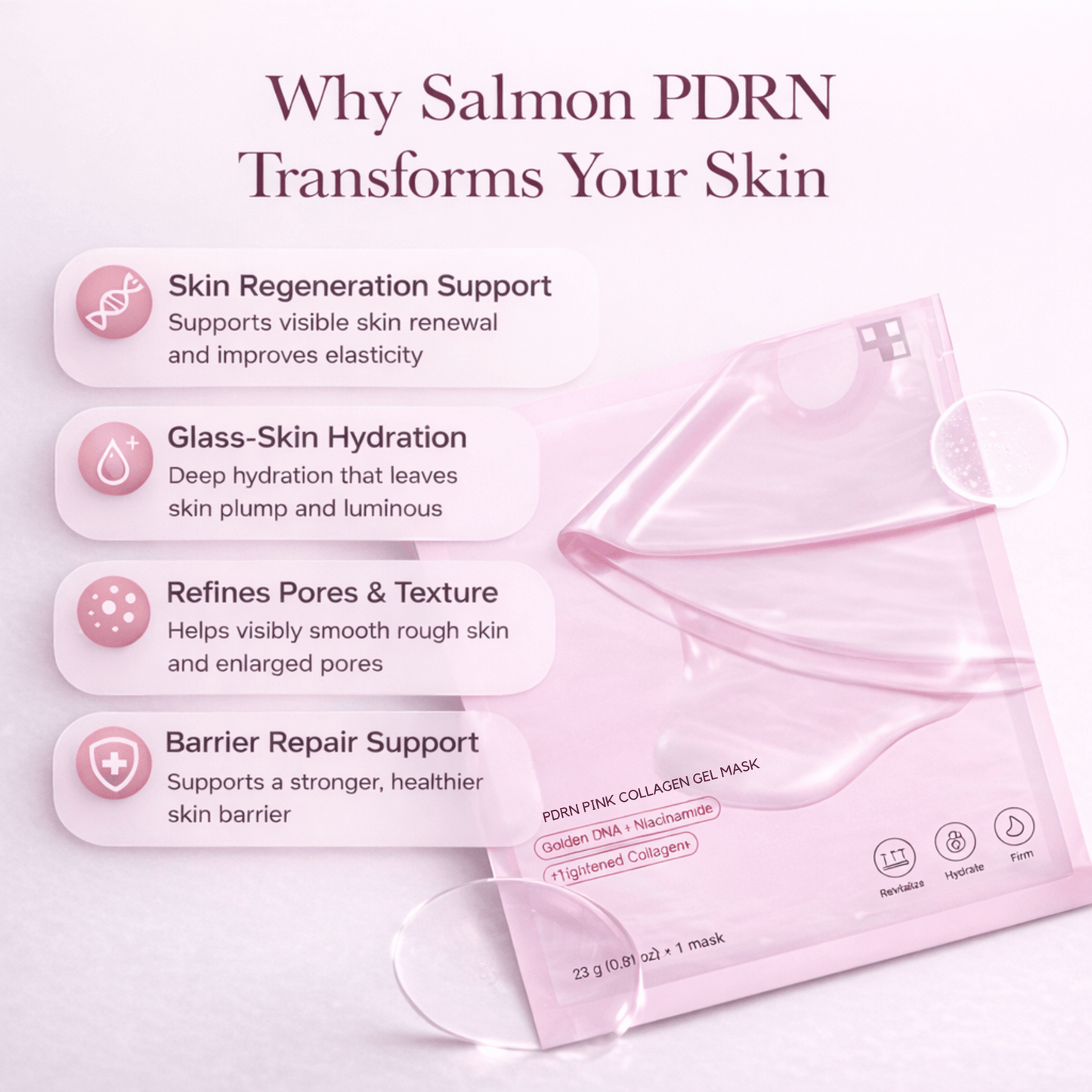 PDRN Hydrogel Mask(4 Pack) by Koa Luxe