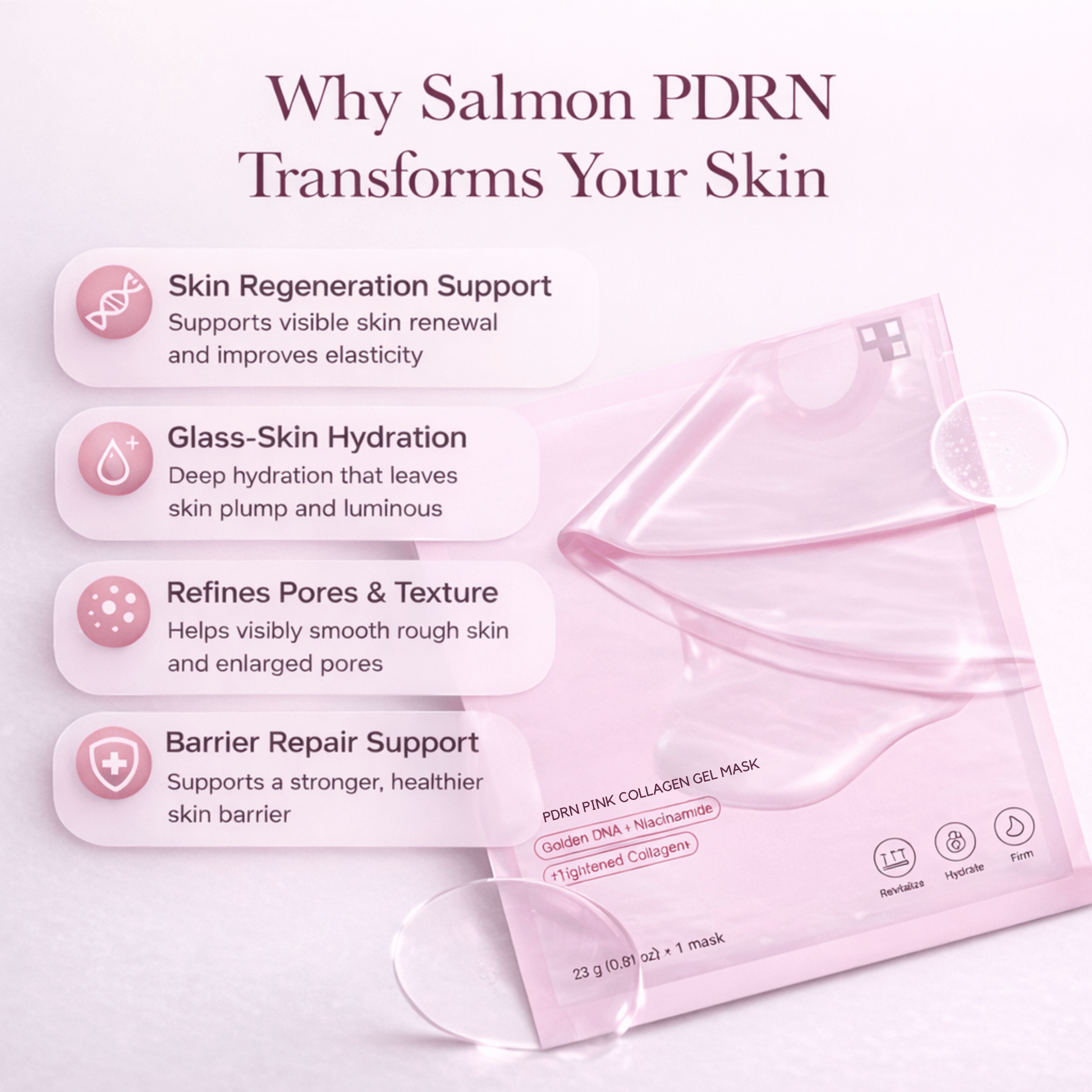 PDRN Hydrogel Mask(4 Pack) by Koa Luxe