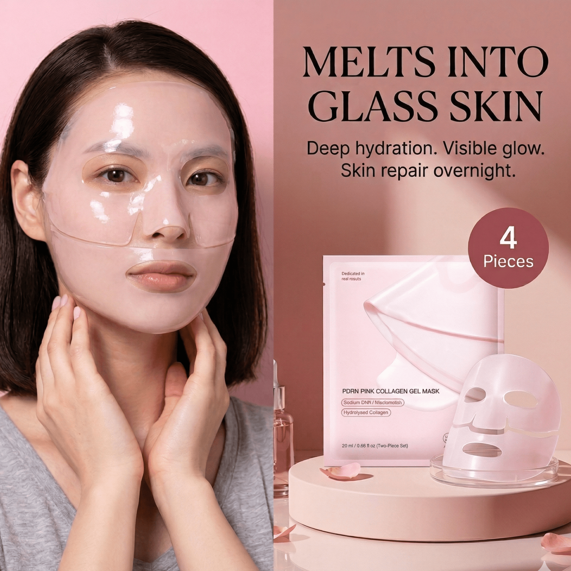 PDRN Hydrogel Mask(4 Pack) by Koa Luxe